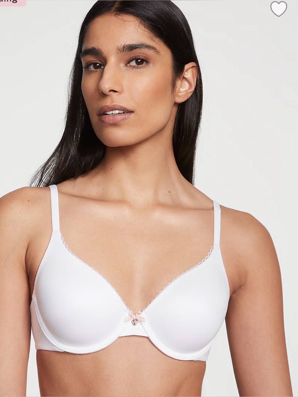 BODY BY VICTORIA Lined Demi bra. White. Underwire. Full coverage. Size 38DDD